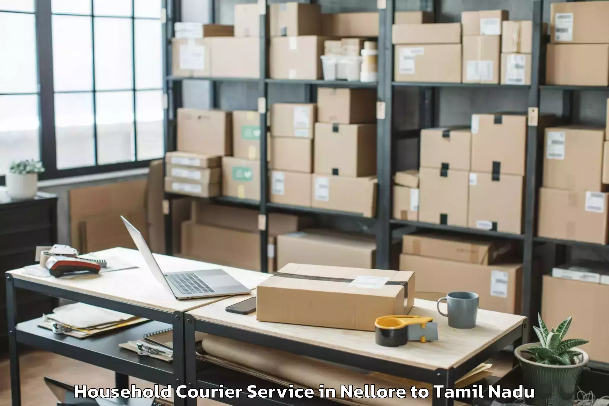 Hassle-Free Nellore to Manalurpettai Household Courier